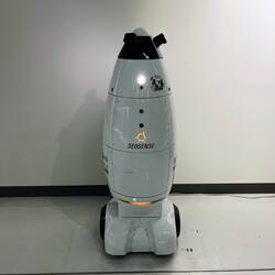 A robot cleaning the airport
