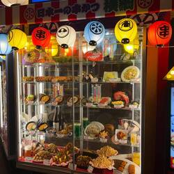 Plastic food models in Dotombori