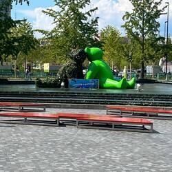 Many public sculptures and art