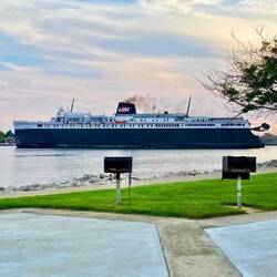 Car ferry SS Badger coming from Wisconsin