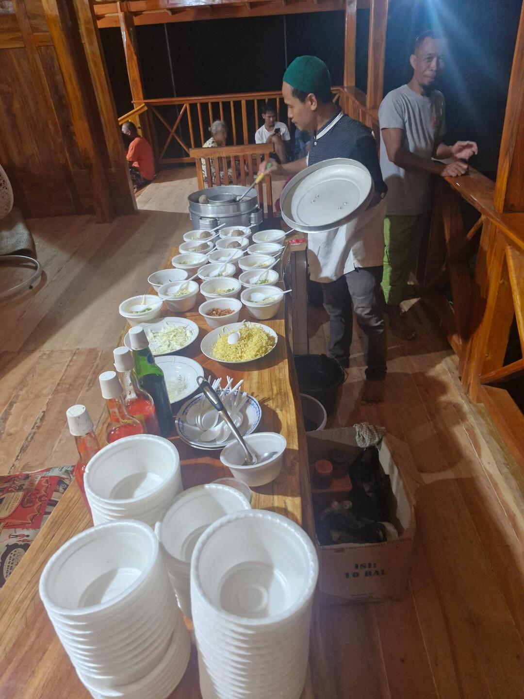 Chef turns up, sets it all up