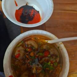 Then you make a side dish of chilly sauce and sweet black sauce for dunking