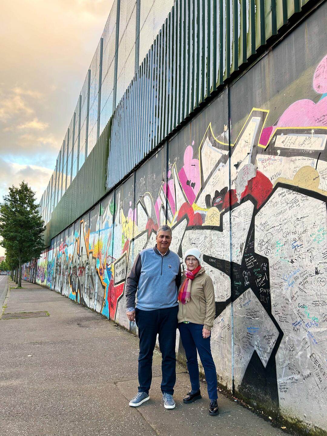 On the Protestant side of the Peace Wall