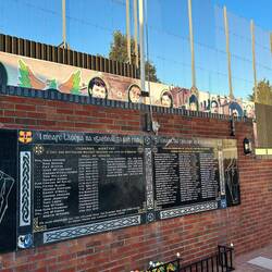 Catholic side of the wall at one of the many memorials