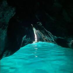 We didn't have a camera, so this is someone else's picture of the blue cave