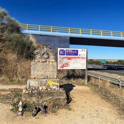 Marker for the end of the Province of Palencia and the start of the Province of León