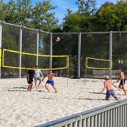 Park with tons of sand for beach volleyball