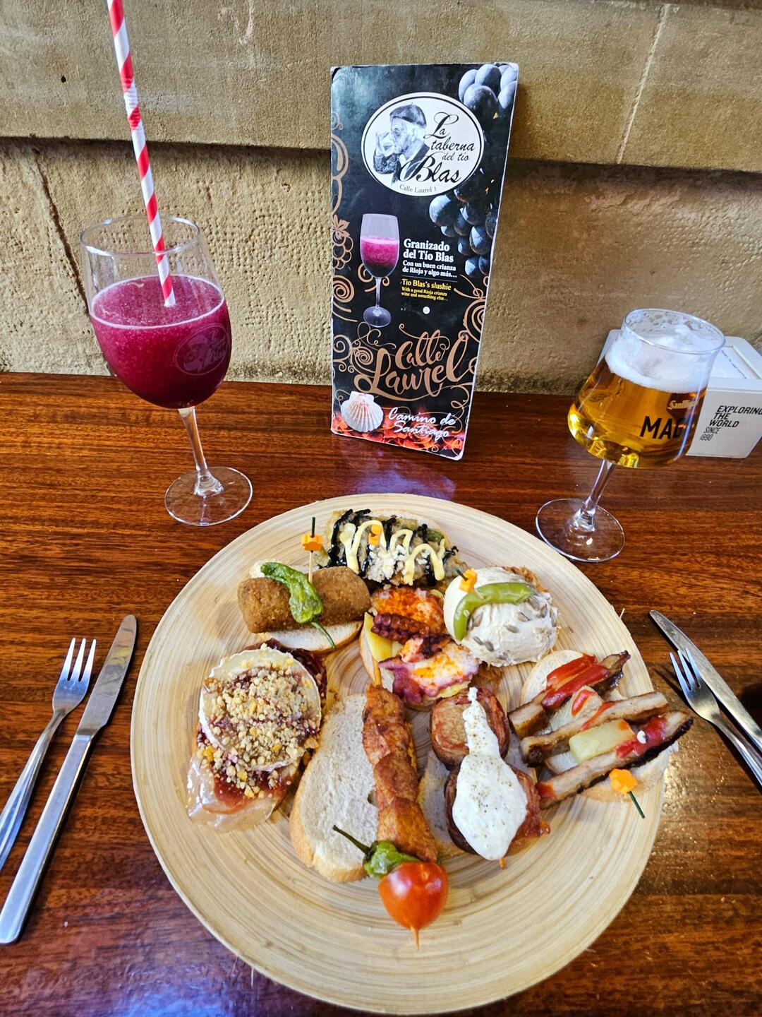 Tapas, also known as pinxtos