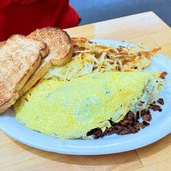 Myron's bacon omelette