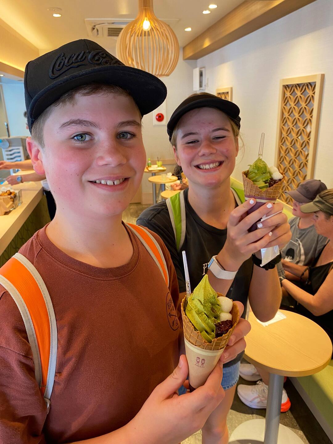 The matcha ice cream