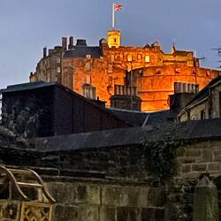 Edinburgh Castle from the cemetery
