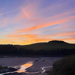 Das war noch der Stellplatz vom Vortag beim Sonnenuntergang