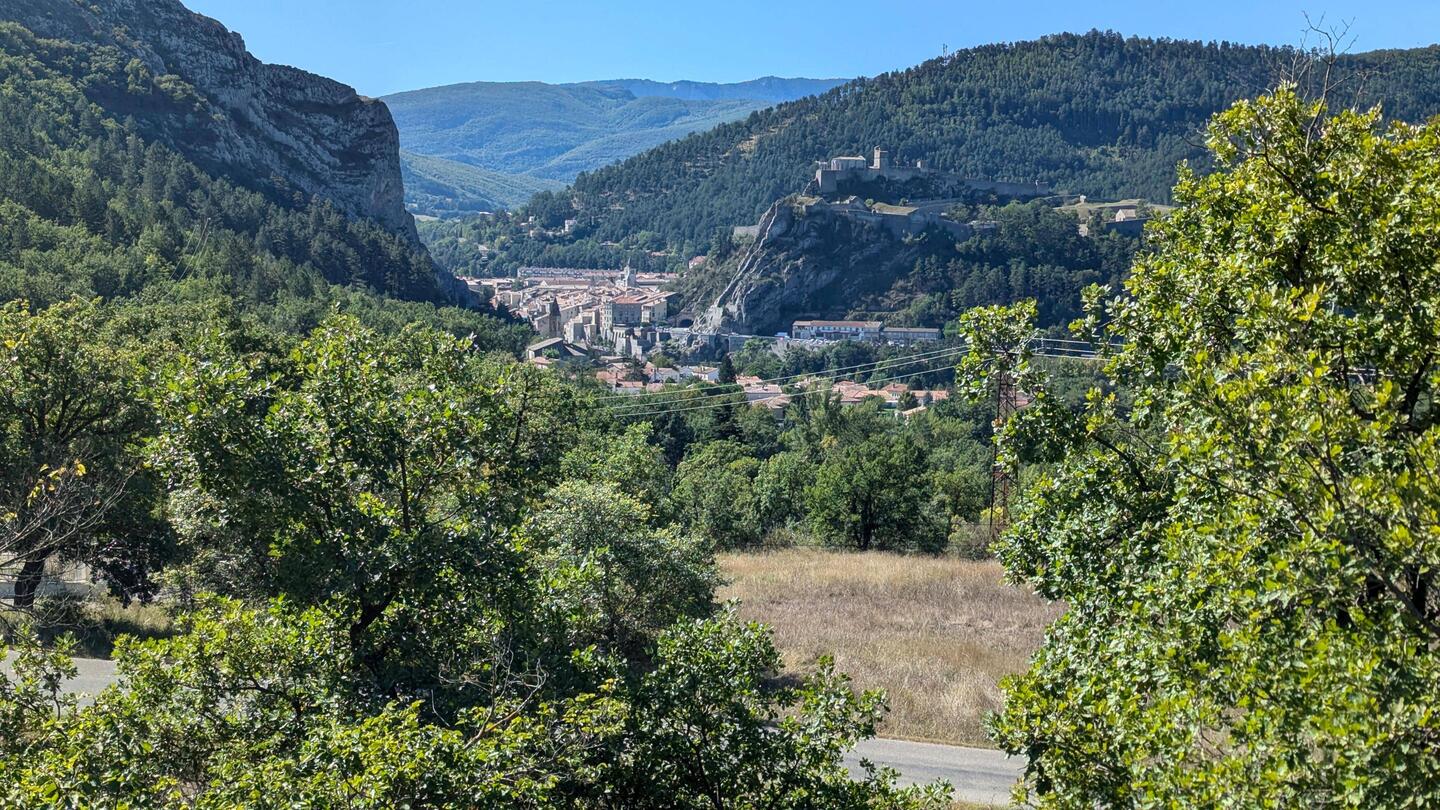 Sisteron and its fort on a rock