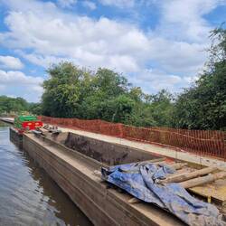 The CRT renewing the towpath