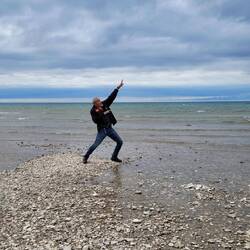 At the Lake Michigan shore in Charlevoix