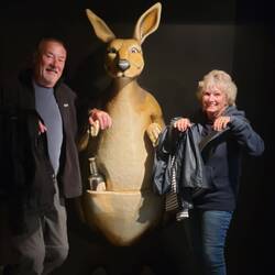 Having fun with the characters in Guiness Advertising area