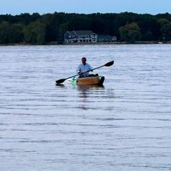 James and Luna out for evening paddle