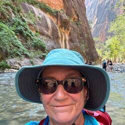 Hiking the Narrows. I only did about a mile.