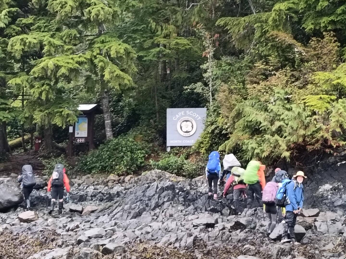 The drop-off at Shushartie Bay