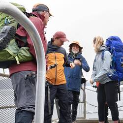 Getting ready to leave the boat and walk for 6 days