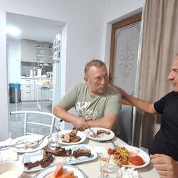 Matthea, Virgil unser Gastgeber, und Volcan der Unterhalter