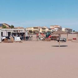 Die Strandbuden werden abgebaut