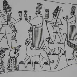 Drawing of major relief elements