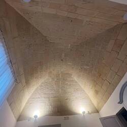 Our hotel room ceiling (in Lecce stone)