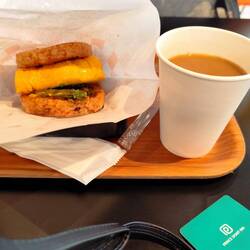 Japanischer Frühstücks Hamburger