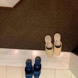 Separate slippers for the toilet area