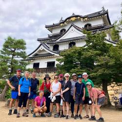 Walking group at Hikone Castle