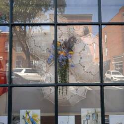 Nice window decorations from all the unique local shops