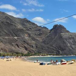einziger "weißer" Strand der Insel