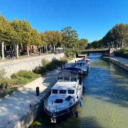 Scene in Narbonne near our restaurant