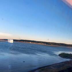 View of the Mediterranean from the train