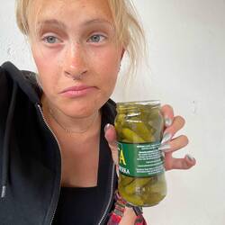 The jar is extra weight, but couldn't do without pickles