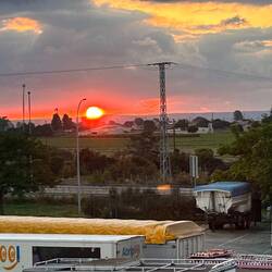 Sonnenuntergang aus dem Hotelzimmer