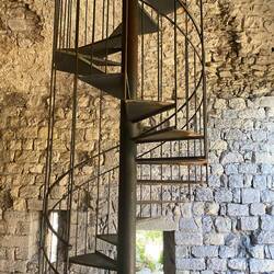 Spiral staircases heading up to amazing views