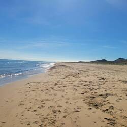 It was a gorgeous beach and we walked for awhile. I found a few pieces of sea glass.