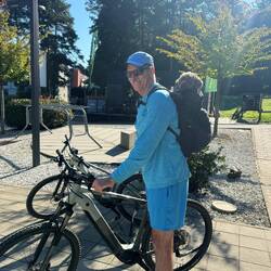 Daisy goes for a bike ride