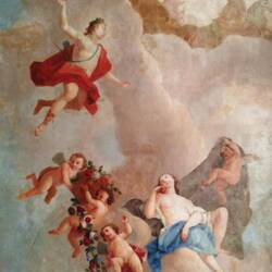 Decke Durchgang weißer Saal