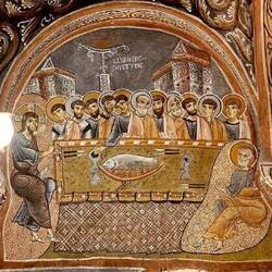 Last supper scene in the Dark church