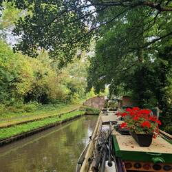 About to go under another narrow split bridge