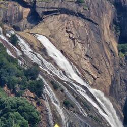 Water fall that goes into a river to the Atlantic