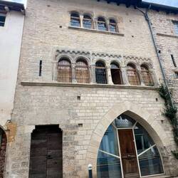 Clearly a medieval building that is reconstructed now into an art gallery