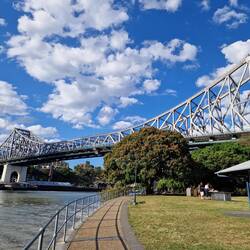 Blick auf die Story Bridge