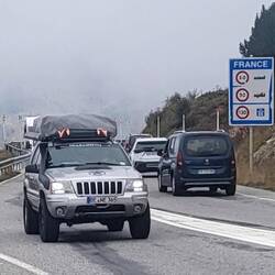 Am Grenzübergang vom Frankreich nach Andorra wurde noch richtig kontrolliert.
