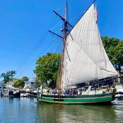 19th century replica at Michigan Maritime Museum. Does regular tours from S. Haven