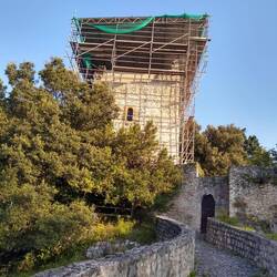 The Tower of Estrada, dating from the 8th century. (Obviously under some renovation.)