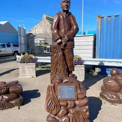 A statue commemorating those lost at sea